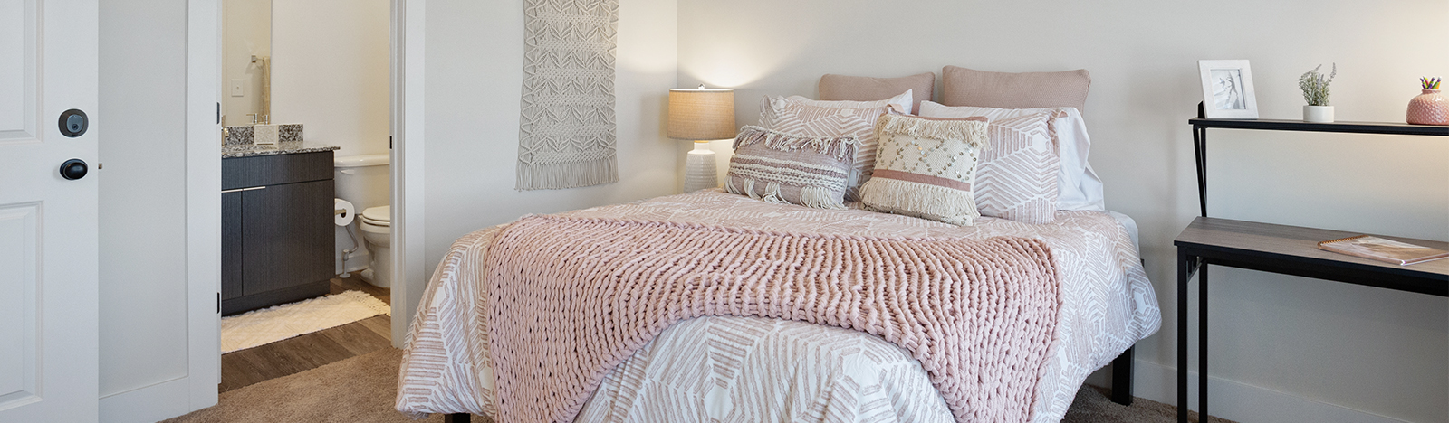 Furnished apartment bedroom