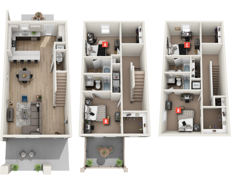 4x4.5 - Murphy B Floor plan